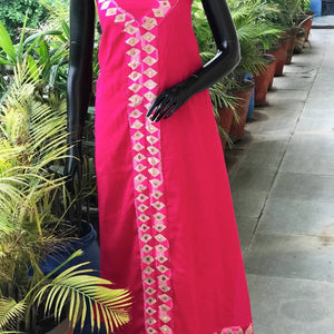 Phulkari Cotton Kurti Fabric - SSEthnics