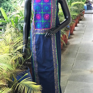 Phulkari Cotton Kurti Fabric - SSEthnics