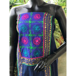 Phulkari Cotton Kurti Fabric - SSEthnics