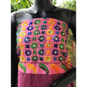 Phulkari Cotton Kurti Fabric - SSEthnics