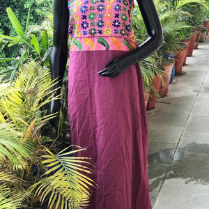 Phulkari Cotton Kurti Fabric - SSEthnics