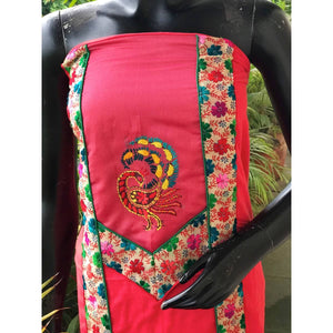 Phulkari Cotton Kurti Fabric - SSEthnics