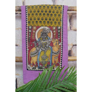 Pen Kalamkari Kurti Fabric - SSEthnics