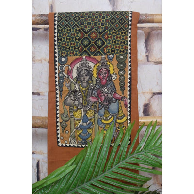 Pen Kalamkari Kurti Fabric - SSEthnics