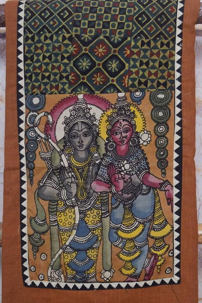 Pen Kalamkari Kurti Fabric - SSEthnics