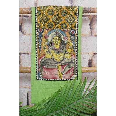 Pen Kalamkari Kurti Fabric - SSEthnics