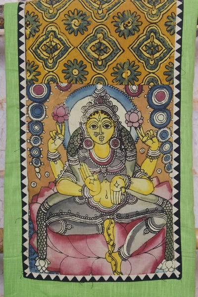 Pen Kalamkari Kurti Fabric - SSEthnics