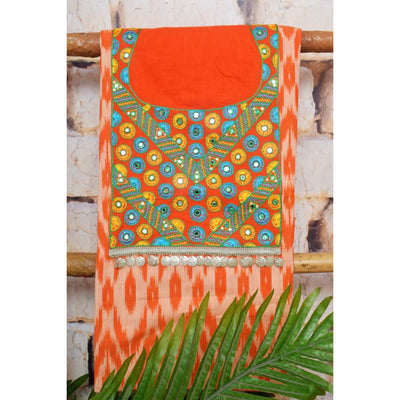 Ikat Hand Embroidered Kurti