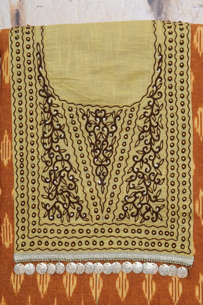 Ikat Hand Embroidered Kurti