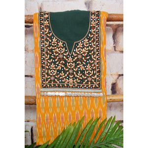 Ikat Hand Embroidered Kurti