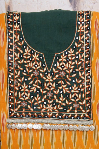 Ikat Hand Embroidered Kurti