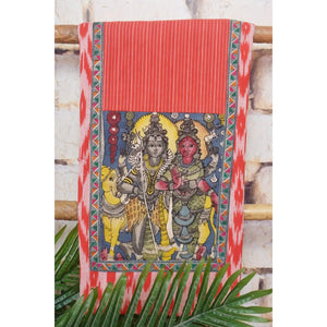 Pen Kalamkari Kurti Fabric - SSEthnics