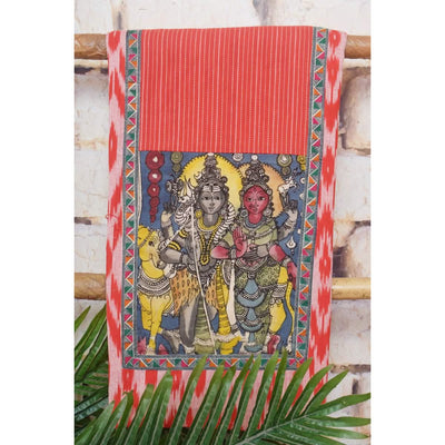 Pen Kalamkari Kurti Fabric - SSEthnics