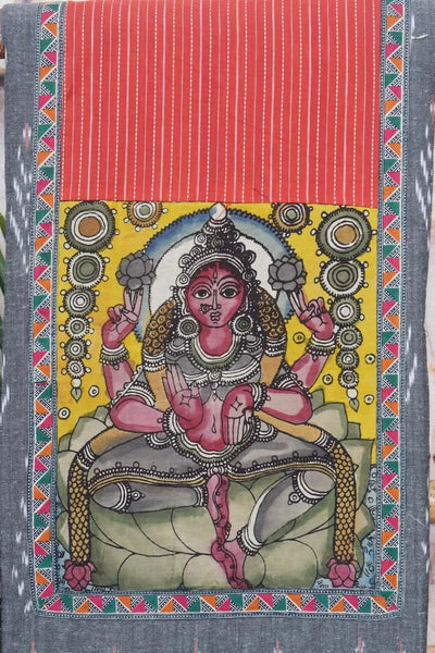 Pen Kalamkari Kurti Fabric - SSEthnics