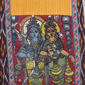 Pen Kalamkari Kurti Fabric - SSEthnics