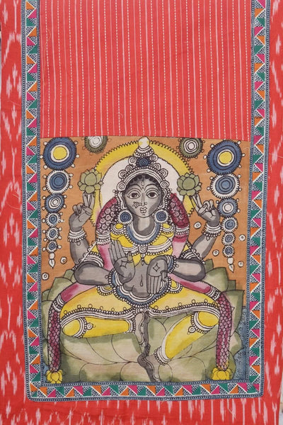 Pen Kalamkari Kurti Fabric - SSEthnics