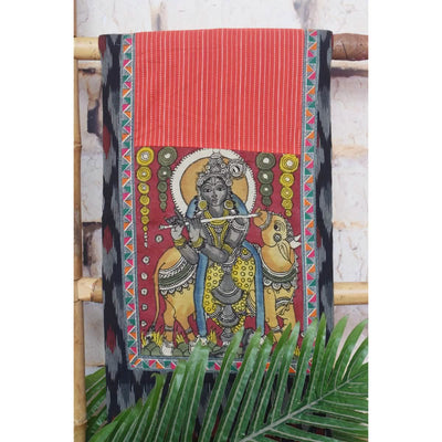 Pen Kalamkari Kurti Fabric - SSEthnics