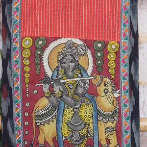 Pen Kalamkari Kurti Fabric - SSEthnics