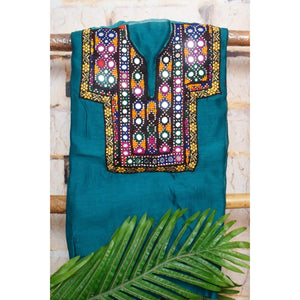 Maheshwari Silk Kutch Old Work Kurti
