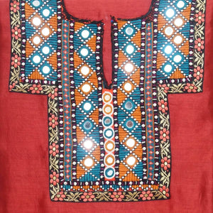 Maheshwari Silk Kutch Old Work Kurti