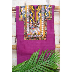 Maheshwari Silk Kutch Old Work Kurti