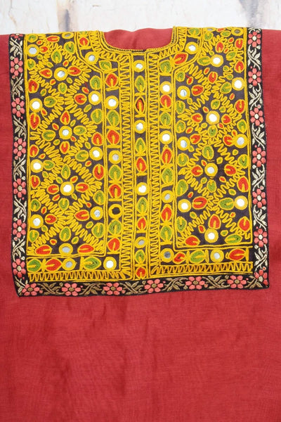 Maheshwari Silk Kutch Old Work Kurti