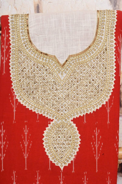 Ikat Kutch Embroidered Kurti