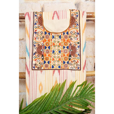 Ikat Kutch Embroidered Kurti