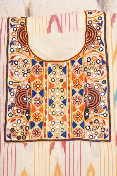 Ikat Kutch Embroidered Kurti