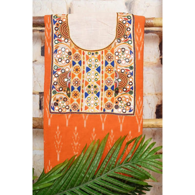 Ikat Kutch Embroidered Kurti