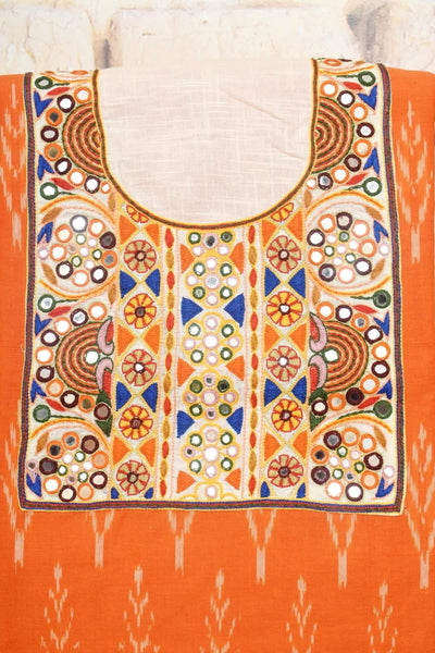 Ikat Kutch Embroidered Kurti