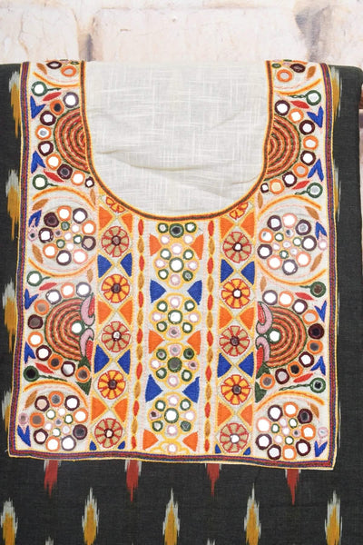 Ikat Kutch Embroidered Kurti