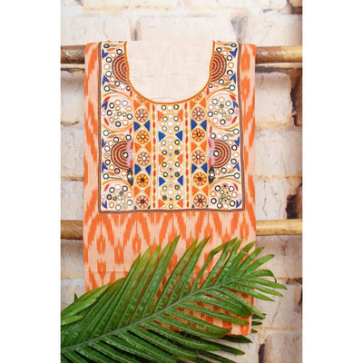 Ikat Kutch Embroidered Kurti