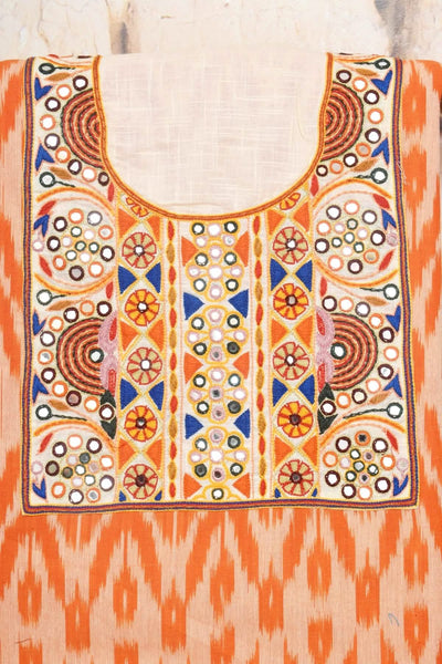 Ikat Kutch Embroidered Kurti