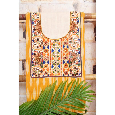 Ikat Kutch Embroidered Kurti
