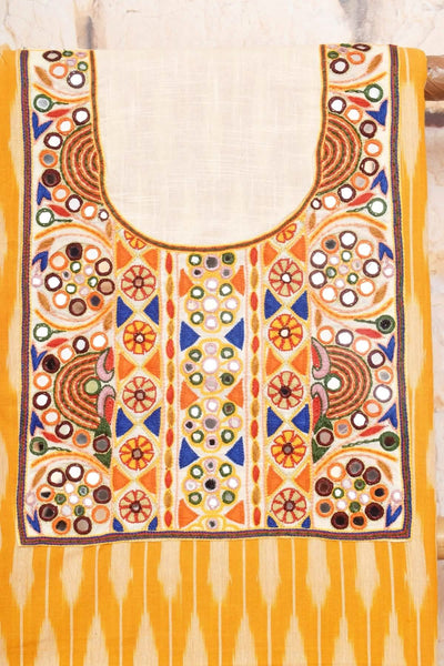 Ikat Kutch Embroidered Kurti