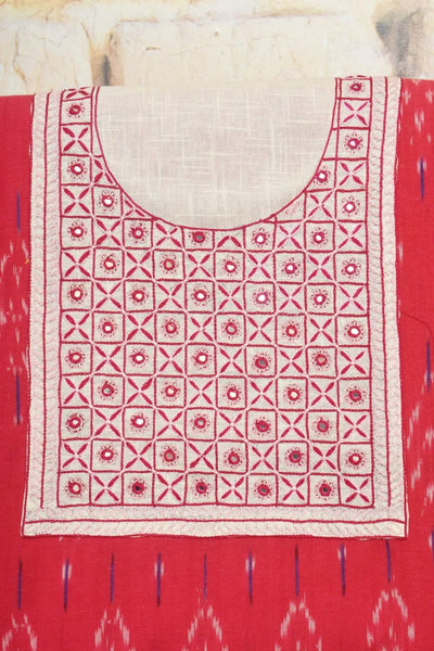 Ikat Kutch Embroidered Kurti