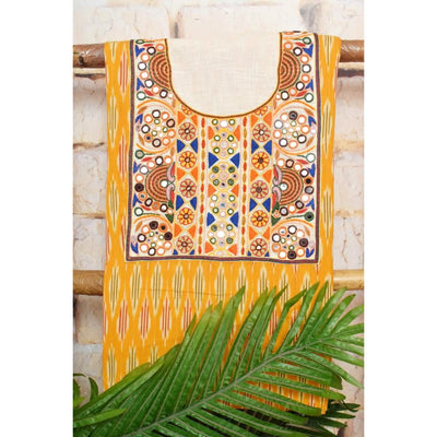 Ikat Kutch Embroidered Kurti