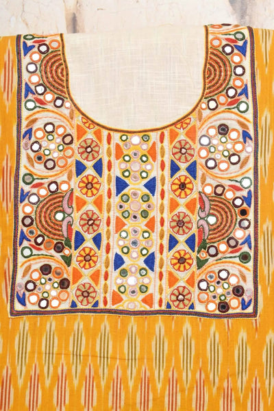 Ikat Kutch Embroidered Kurti