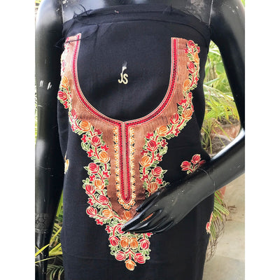 Black Kashmiri Aari Work Woollen Kurti