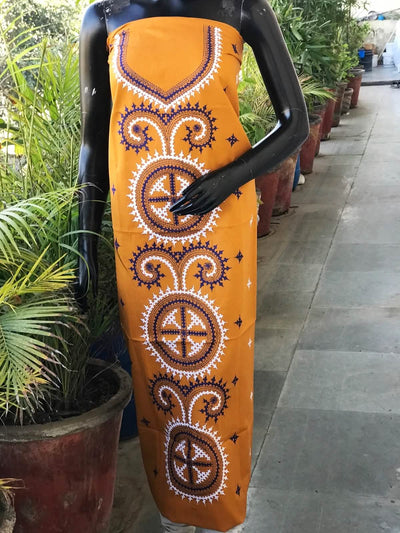 Yellow Sindhi Stitch Cotton Kurti