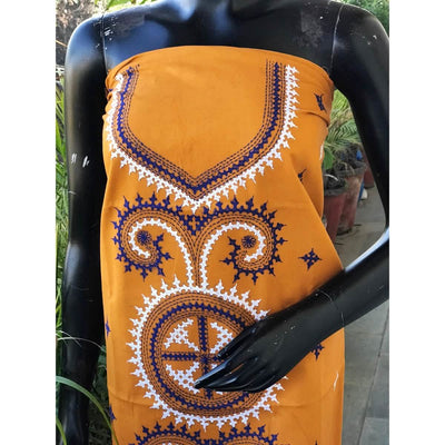 Yellow Sindhi Stitch Cotton Kurti