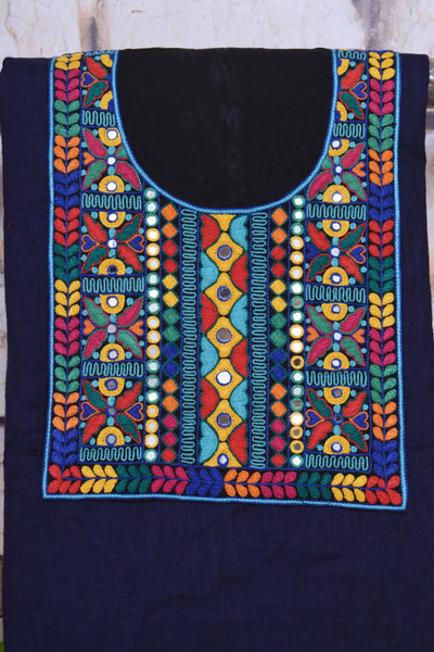 Hand Embroidered Cotton Designer Kurti - SSEthnics