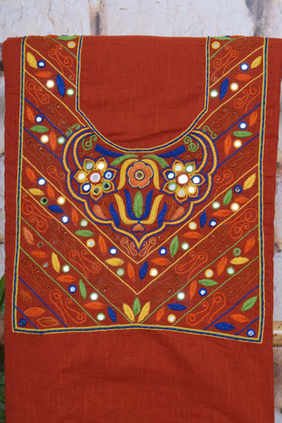 Hand Embroidered Cotton Designer Kurti - SSEthnics