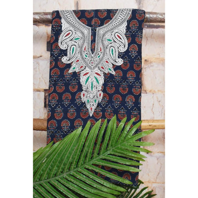 Ajrakh with Kashmiri Work Kurti