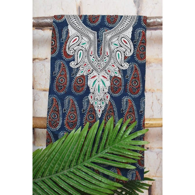 Ajrakh with Kashmiri Work Kurti