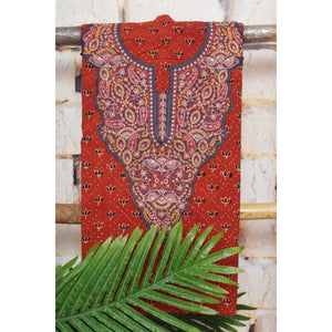 Ajrakh with Kashmiri Work Kurti
