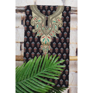 Ajrakh with Kashmiri Work Kurti