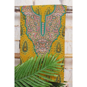 Ajrakh with Kashmiri Work Kurti