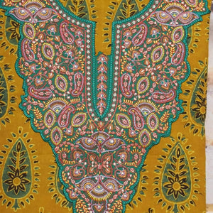 Ajrakh with Kashmiri Work Kurti